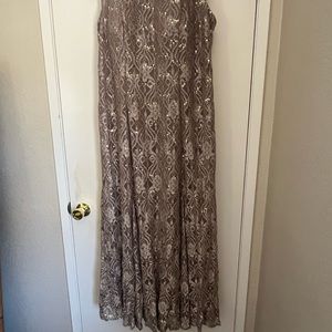 R&M Richards champagne evening gown